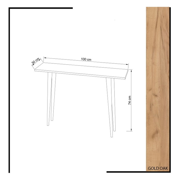 Hanah Home Aparador Roble 100x74x30 cm